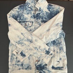 Mens blue stone washed jacket. New. Never worn.